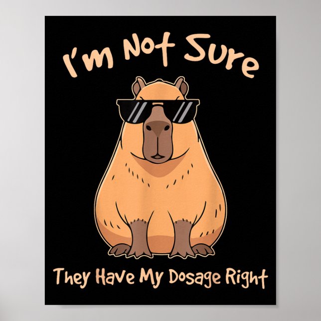 I'm Not Sure Dosage Right Capybara Poster (Front)