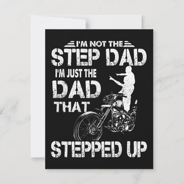 I'm Not The Step Dad I'm Just The Dad Gift Idea Thank You Card (Front)