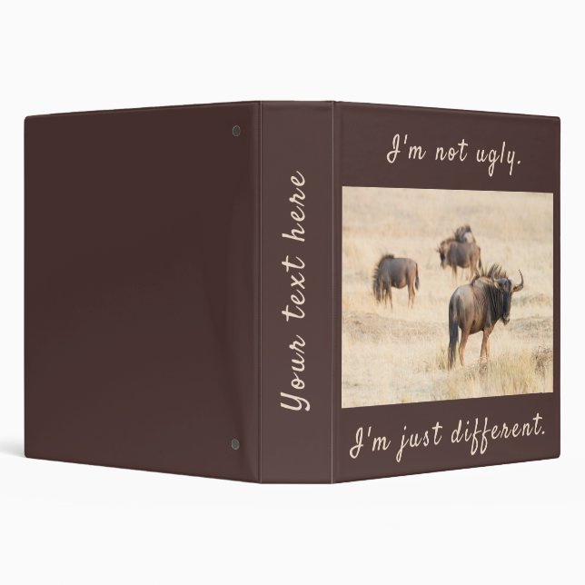 I'm not ugly wildebeest photo with text binder (Background)