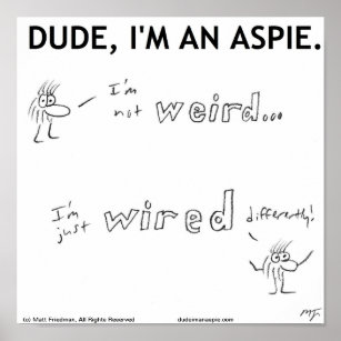 I'm Not Weird, I'm Just Wired DIfferently! Poster