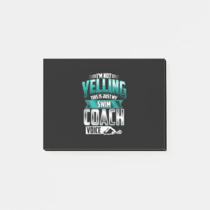 Im Not Yelling Swim Coach Voice Funny Swimming Post-it Notes