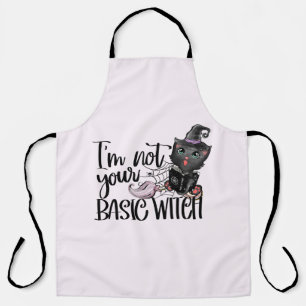 I'm Not Your Basic Witch   Witch Black Cat Apron