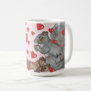 I'm Nuts About You Cute Squirrel Custom Valentine Coffee Mug