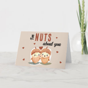 I'm Nuts about you Funny Cute Valentine's Day  Holiday Card