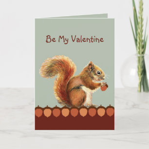 I'm nuts about you Valentine Fun Squirrel Love  Holiday Card