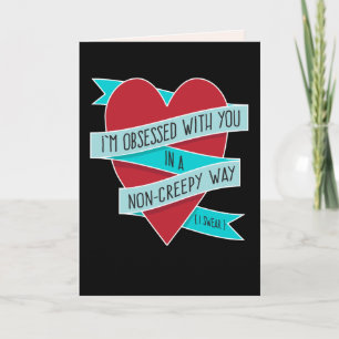 I'm Obsessed with You... Modern Funny Love Card