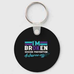 I'm Ok Broken Suicide Prevention Awareness Keychain