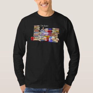 I'm Ok Reader Bookworm With Stacks Bookaholic Read T-Shirt