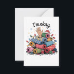 I'm Okay Funny Quilting Christmas Lovers Card<br><div class="desc">Im Oky Quilt,  Quilting Humour Christmas,  Quilter Inside Joke,  Festive Sewing Meme,  Crafty Holiday Shirt,  Funny Quilt Block,  OKY Quilt Lover,  Cozy Christmas Craft,  Quilting Community Gift,  Holiday Maker Humour</div>