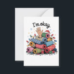 I'm Okay Funny Quilting Christmas Lovers Card<br><div class="desc">Im Oky Quilt,  Quilting Humour Christmas,  Quilter Inside Joke,  Festive Sewing Meme,  Crafty Holiday Shirt,  Funny Quilt Block,  OKY Quilt Lover,  Cozy Christmas Craft,  Quilting Community Gift,  Holiday Maker Humour</div>