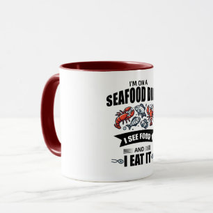 I'm On A Seafood Diet I See Food And I Eat It Mug