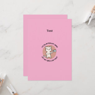 I'm on autopilot mode funny Cat Invitation