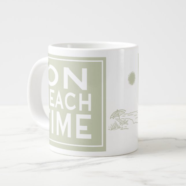 I'm on Beach Time Large Coffee Mug (Front Left)