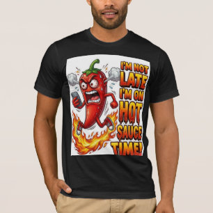 I'm On Hot Sauce Time Funny T-Shirt   Spicy Chili 