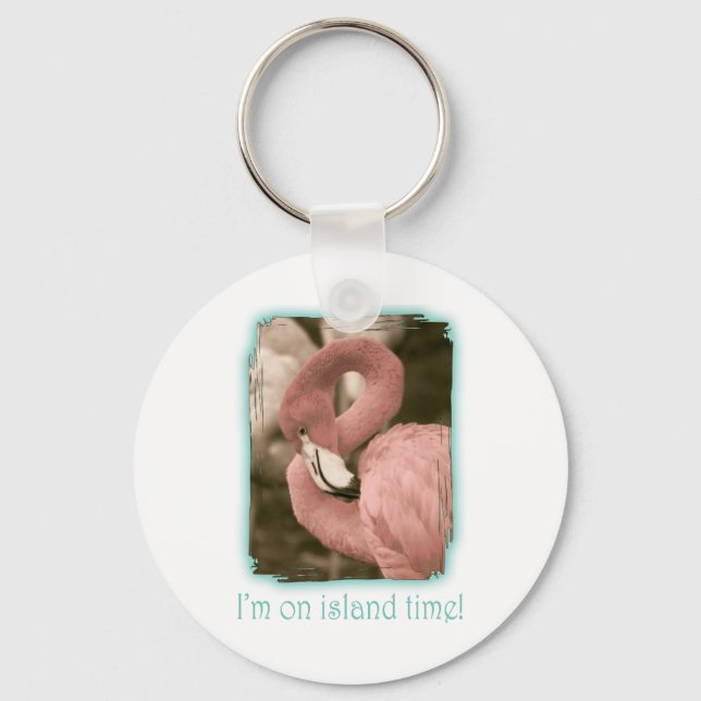 I'm on Island Time Keychain (Front)