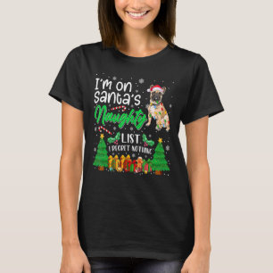 I'm On Santa's Naughty Cute French Bulldog Dog  Xm T-Shirt
