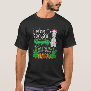 I'm On Santa's Naughty Cute Siberian Husky Dog Xma T-Shirt