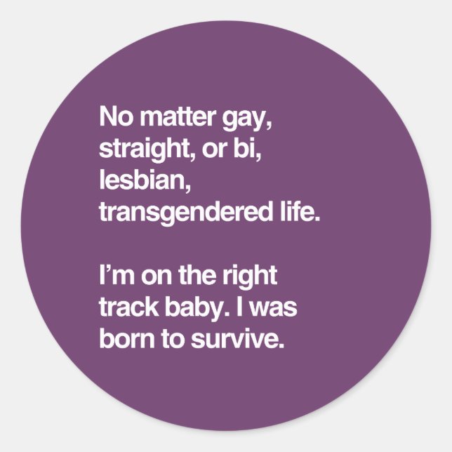 I'm on the right track baby classic round sticker (Front)