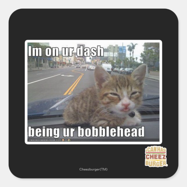 Im on ur dash square sticker (Front)