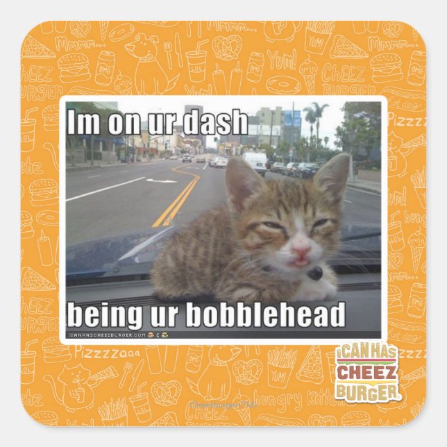 Im on ur dash square sticker (Front)