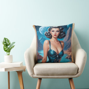 I'm On Vacation AI Concept Art by Xzendor7 Throw Pillow