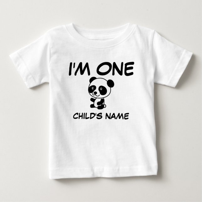 I'M ONE BABY'S FIRST BIRTHDAY T-Shirts (Front)