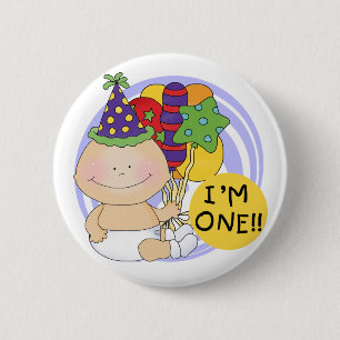 I'm ONE Birthday Tshirts and Gifts 2 Inch Round Button