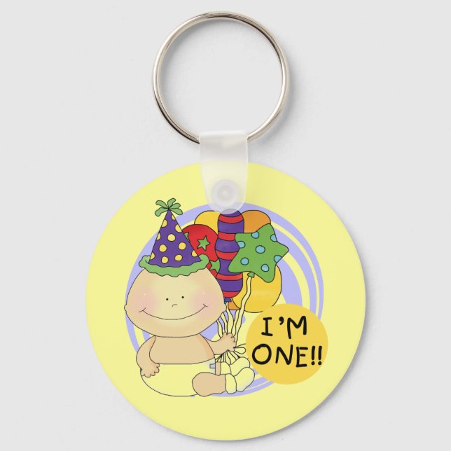 I'm ONE Birthday Tshirts and Gifts Keychain (Front)