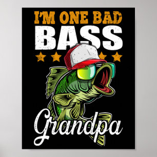 I'm One D B Grandpa B Fishing Father's Day Gift Poster