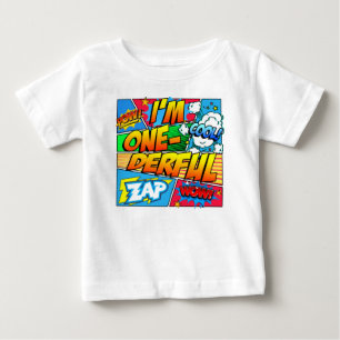 I'm One Derful Comic Book 1st Birthday Baby T-Shirt