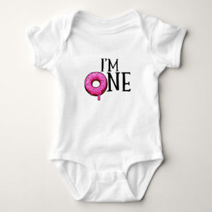 I'M One Doughnut 1st Birthday Baby Bodysuit