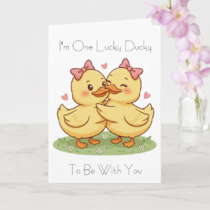 I'm One Lucky Ducky Valentine's Day Card