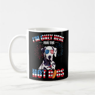 Im Only Here For The Hot Dogs American Dalmatian J Coffee Mug