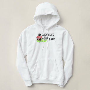 I'm Only Here For the Marching Band Red Shako Mace Hoodie