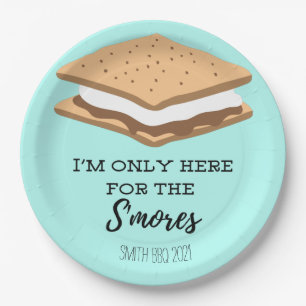 I'm only here for the S'mores  Paper Plate
