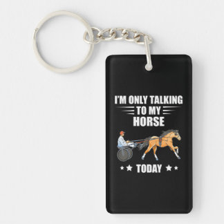 I'm Only Talking Harness Racing Race Owner Horse Keychain