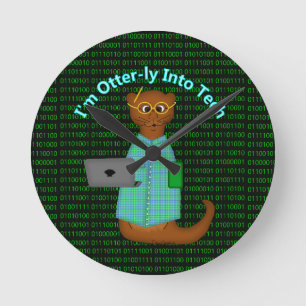I'm Otter-ly Into Tech Round Clock