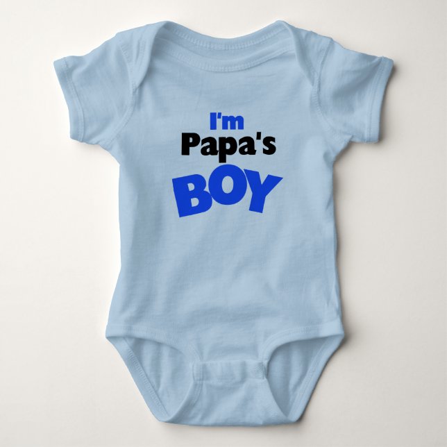 I'm Papa's Boy Baby Bodysuit (Front)