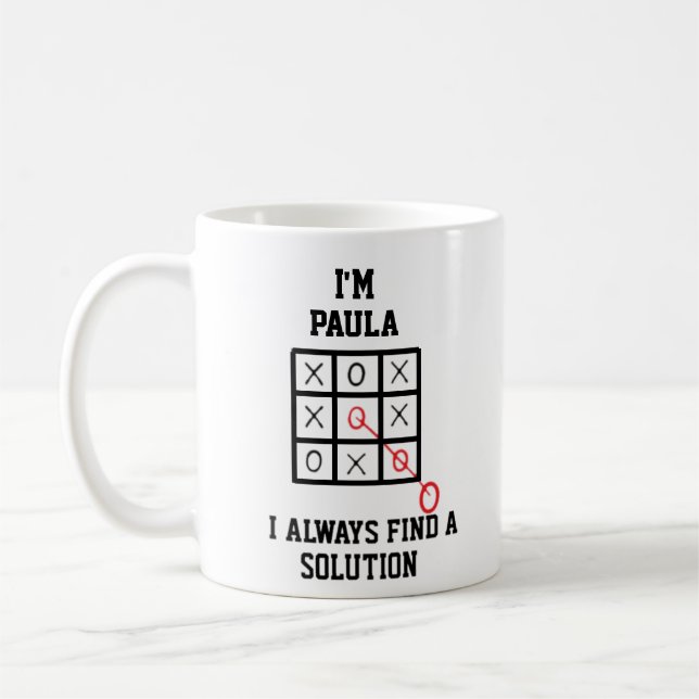 Im Paula Je Trouve Toujours Une Solution Mug (Gauche)