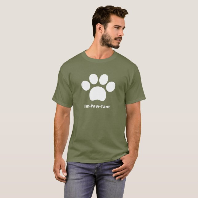 Im-Paw-Tant Men's Basic T-Shirt (Front Full)