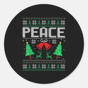 I'm Peace - I Come In Peace Couple Matching Ugly C Classic Round Sticker