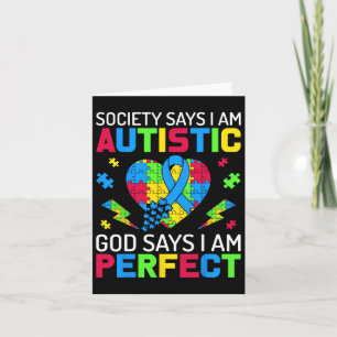 I'm Perfect Autism Awareness Kids Boys Puzzle Supp Card