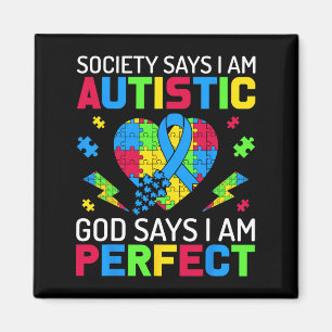 I'm Perfect Autism Awareness Kids Boys Puzzle Supp Magnet