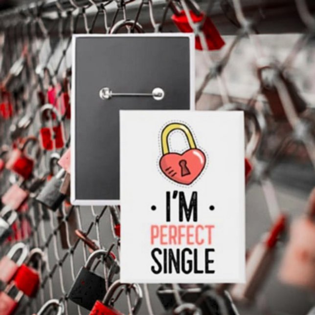 I'm Perfect Single Padlock Button (Creator Uploaded)