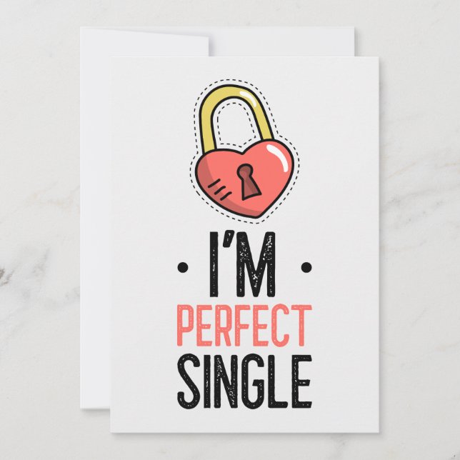 I'm Perfect Single Padlock Card (Front)