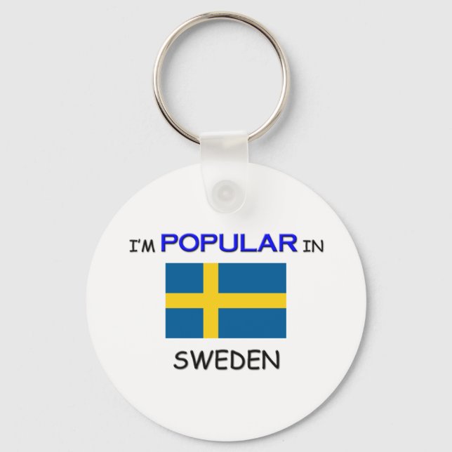 I'm Popular In SWEDEN Keychain (Front)