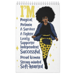 I'm positive motivate inspire melanin sista black calendar