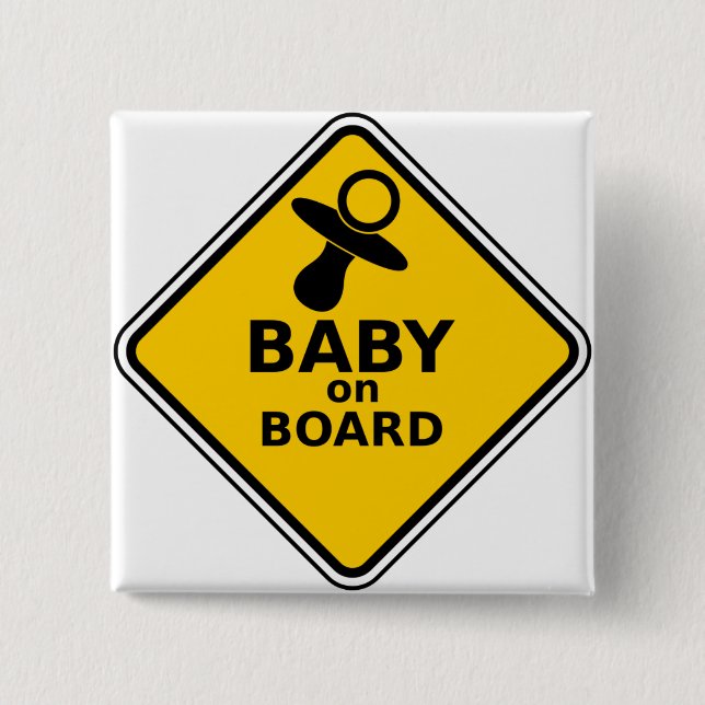 I'm pregnant Baby Bump Button/ Badge 2 Inch Square Button (Front)