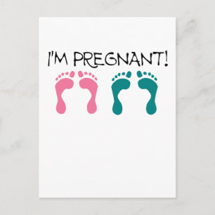 IM PREGNANT.png Announcement Postcard
