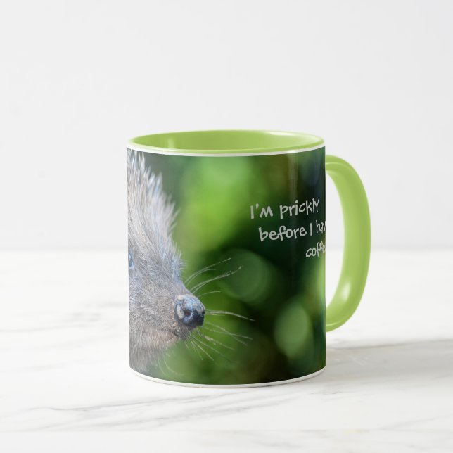 I'm prickly before I have coffee Mug (Front Right)